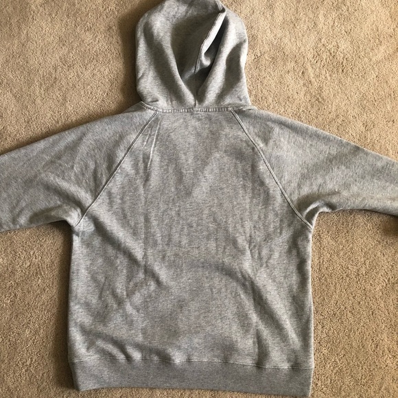 J. Crew V-neck Cotton Terry Hoodie Heather Grey Large NWOT - Picture 8 of 9